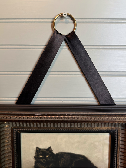 Framed Black Cat Giclee Print