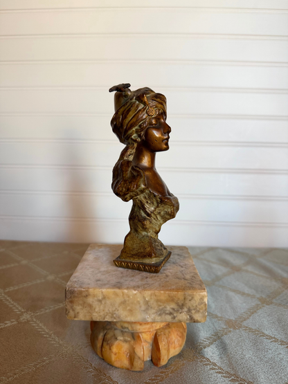 Bronze Art Nouveau Bust