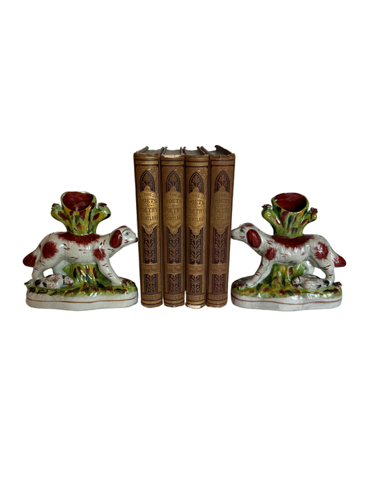 Pair of Staffordshire Dog Spill Vase