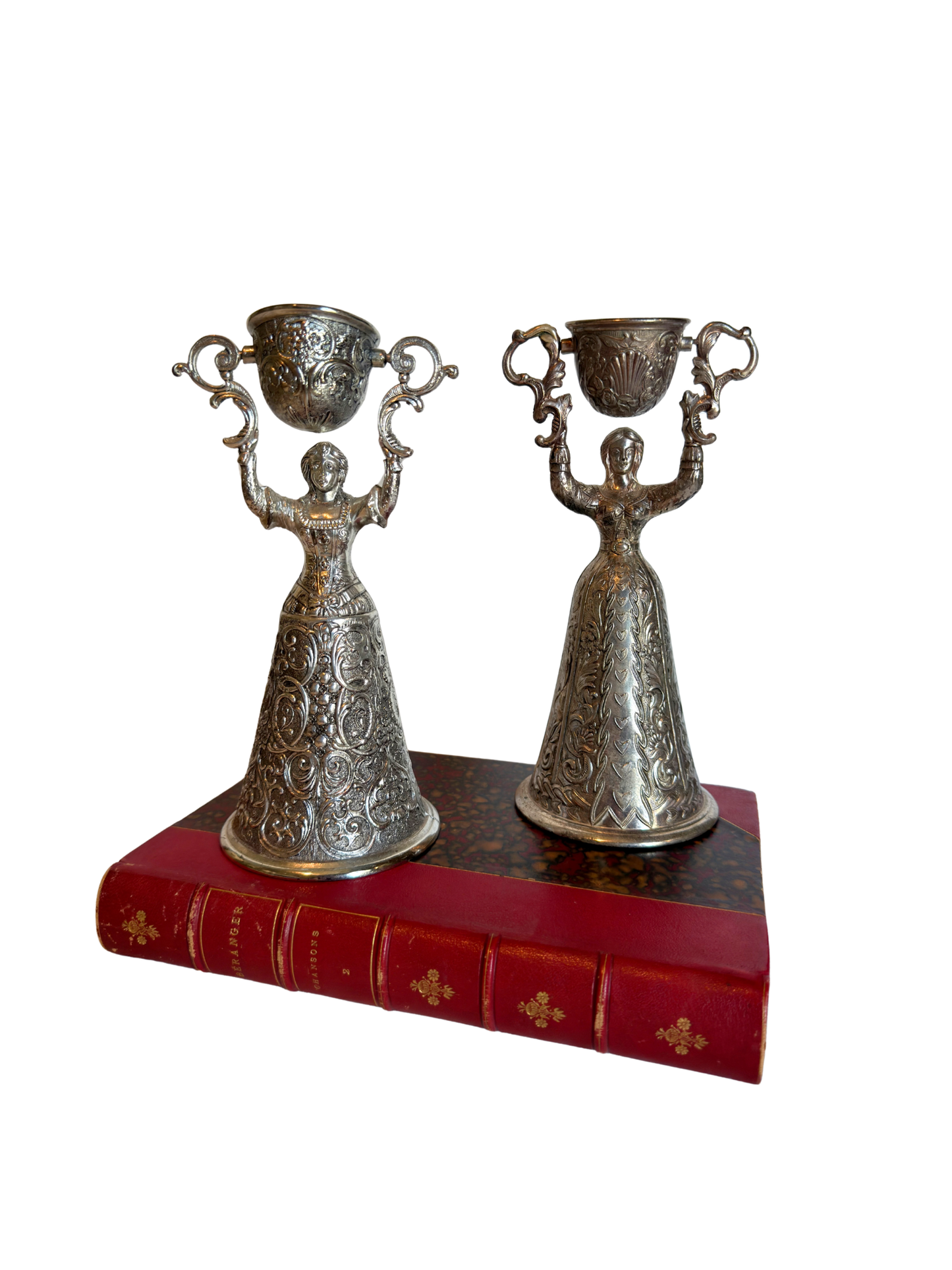 Silver-Plated German Wedding Goblets