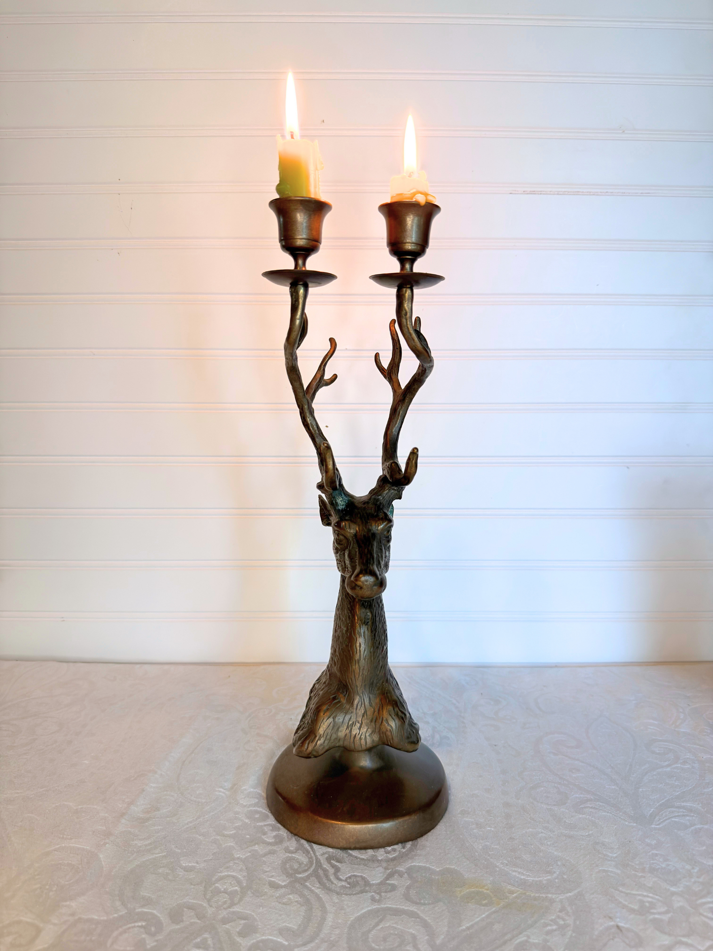 Bronze Deer Candelabra