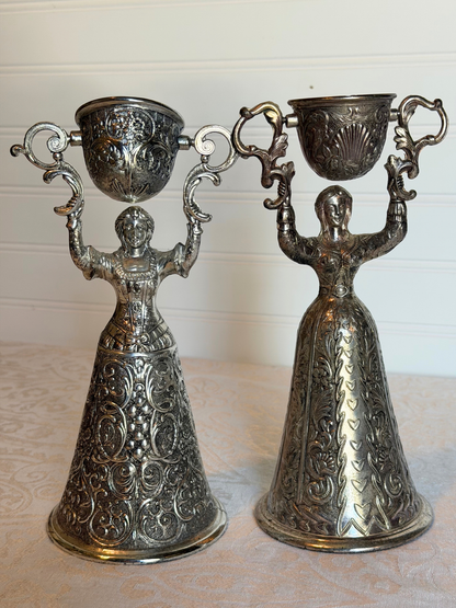 Silver-Plated German Wedding Goblets