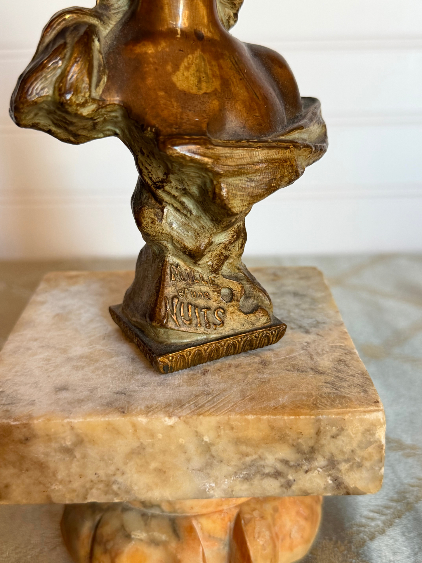 Bronze Art Nouveau Bust