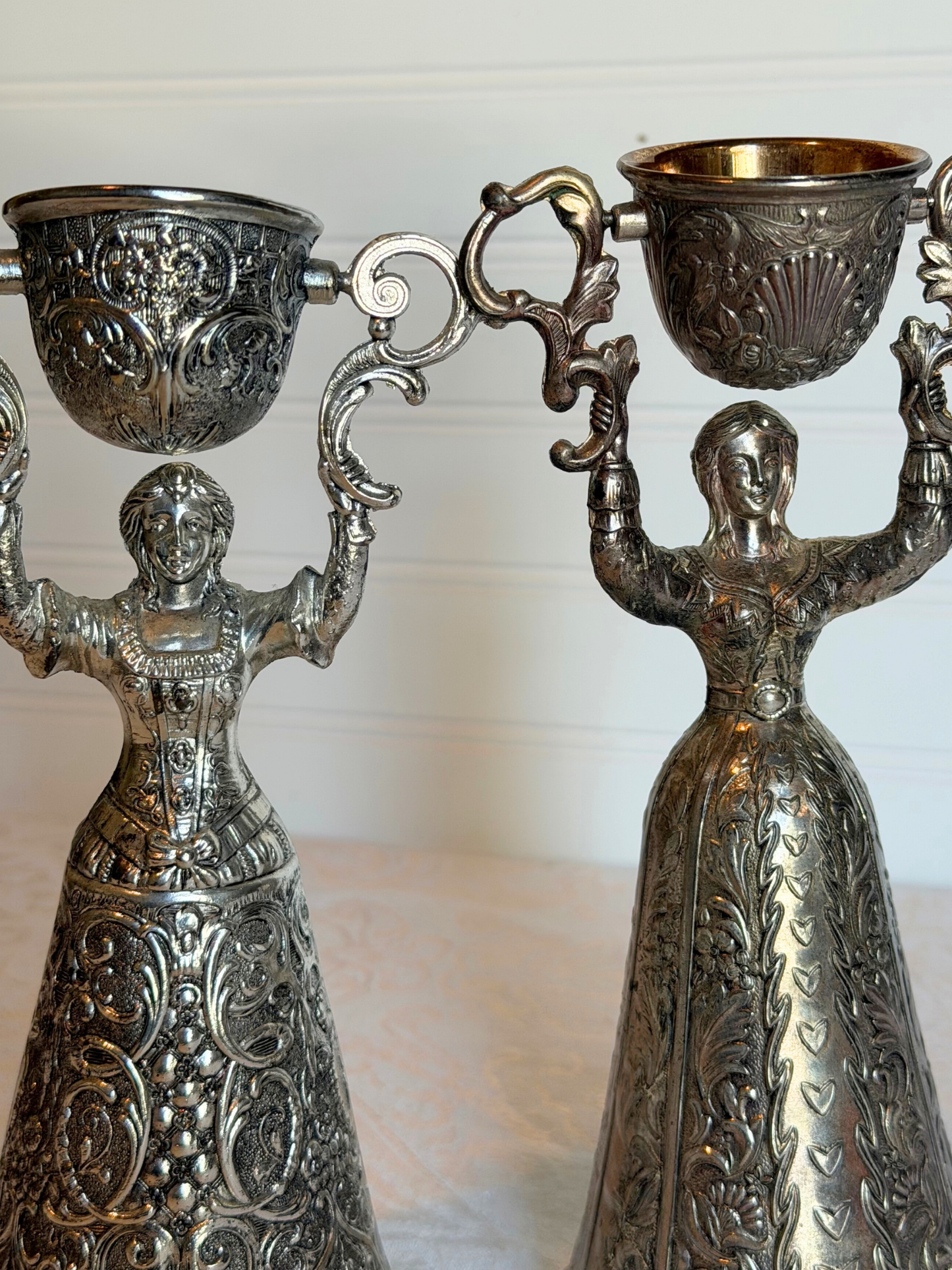 Silver-Plated German Wedding Goblets