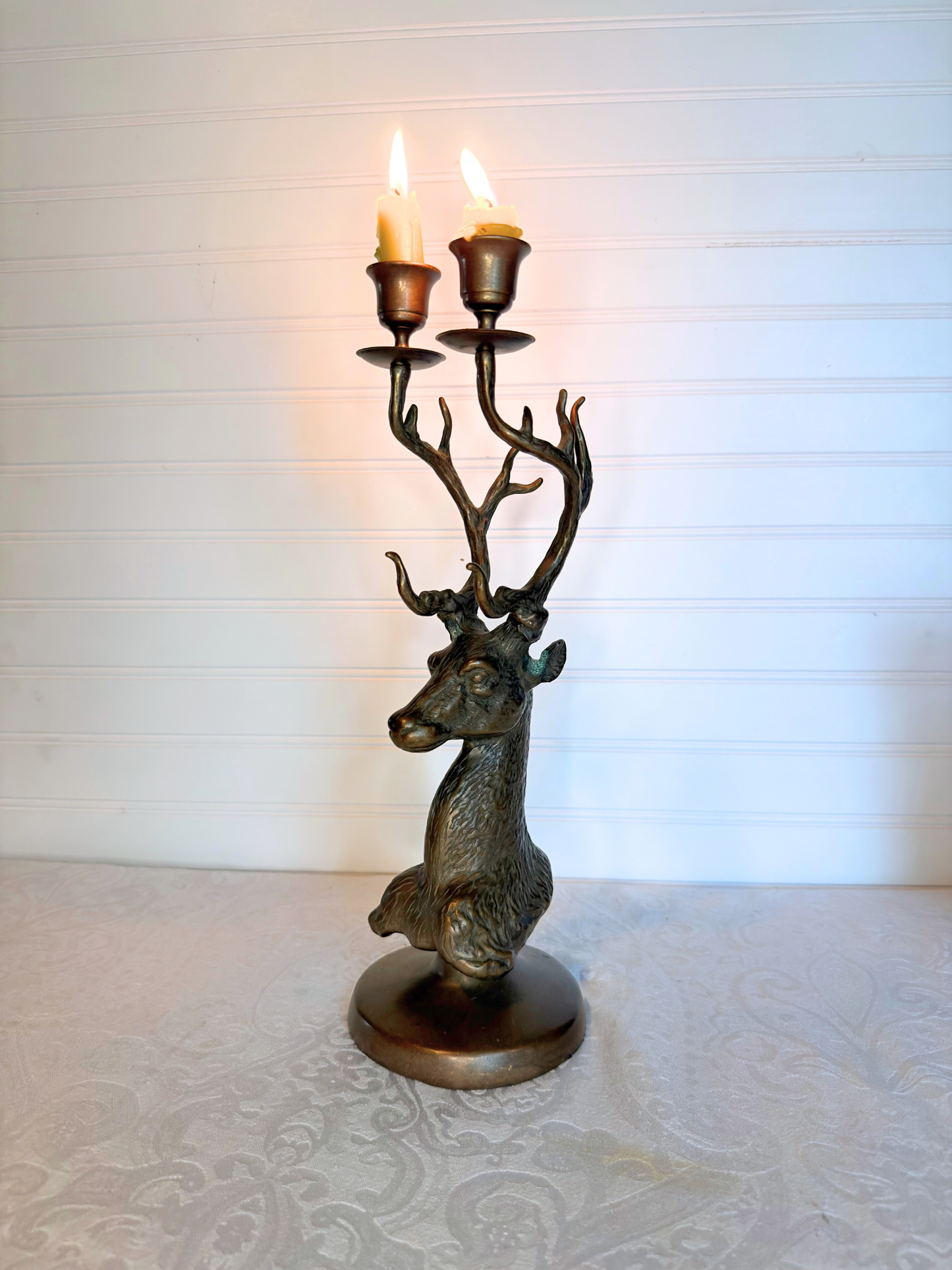 Bronze Deer Candelabra