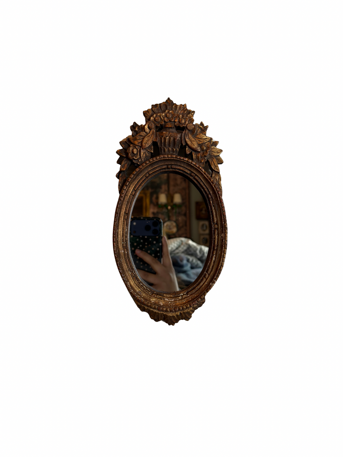 Composite Wood Ornate Mirror