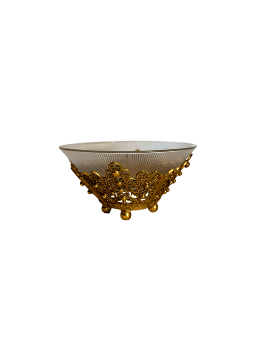 Ormolu & Glass Trinket Dish