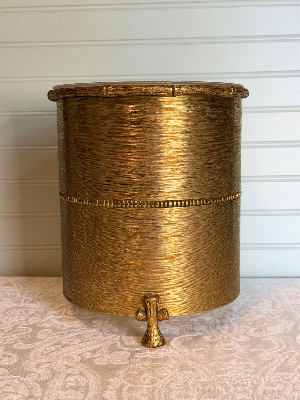 Hollywood Regency Wastebasket