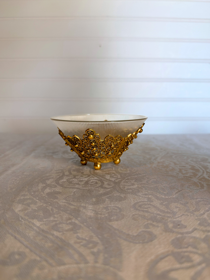 Ormolu & Glass Trinket Dish