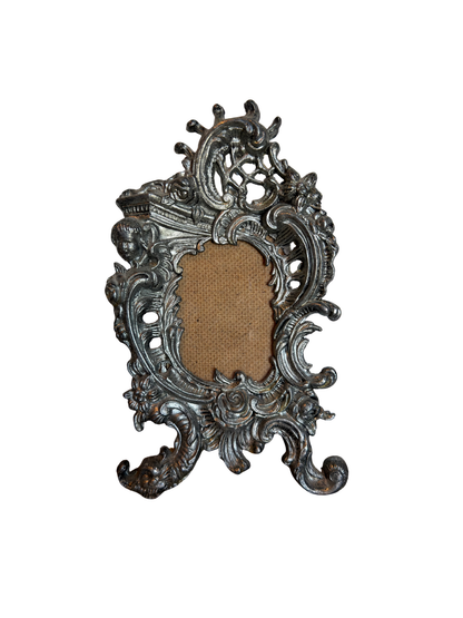 Made in Italy Silver Cast Metal Cherub Frame