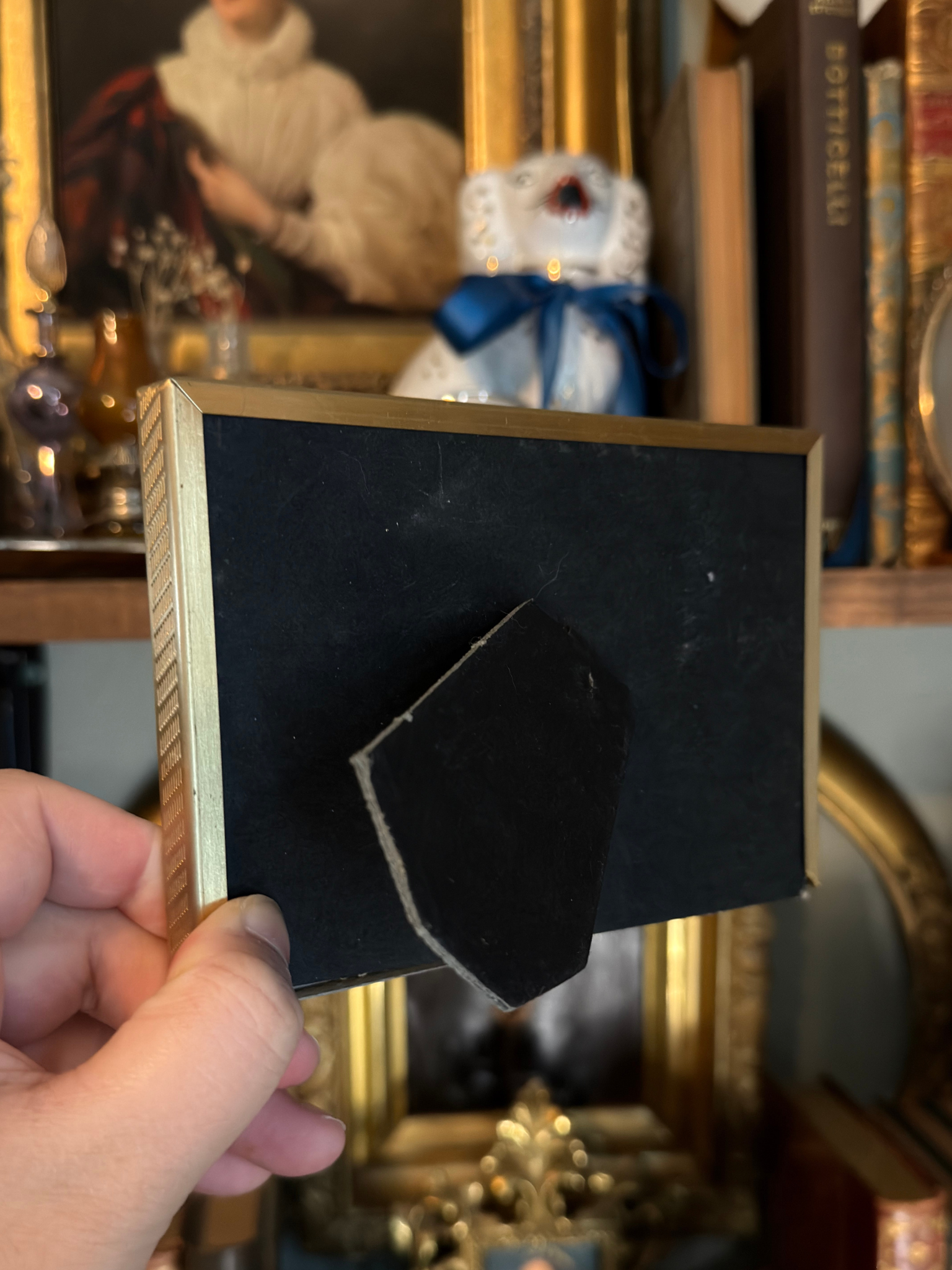 back of frame with stand 