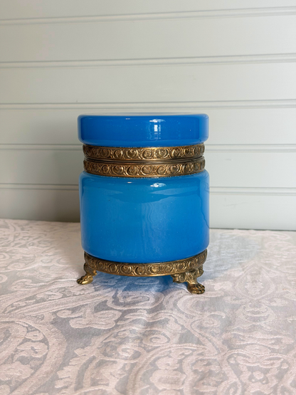 Blue Opaline Dresser Box