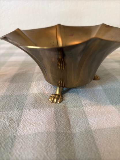 Brass Lion Feet Catchall