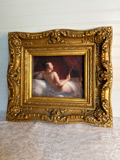Framed Reclining Woman with Jewelry Print