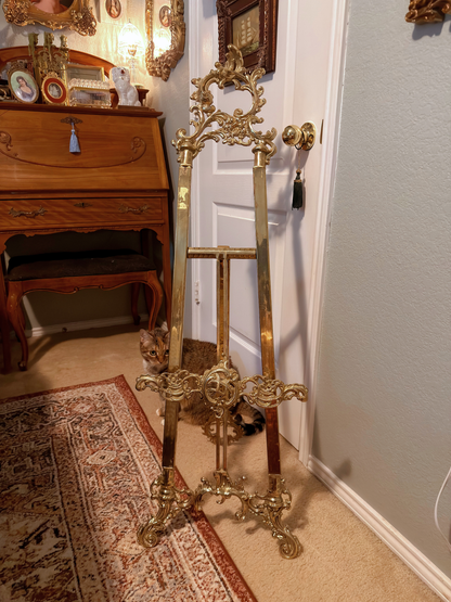 Large Floor Brass Easel