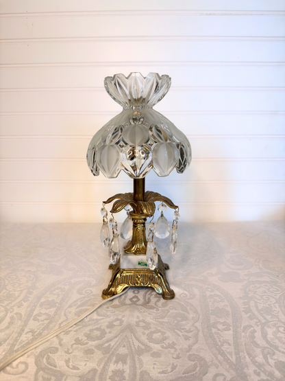 Italian Crystal & Marble Lamp