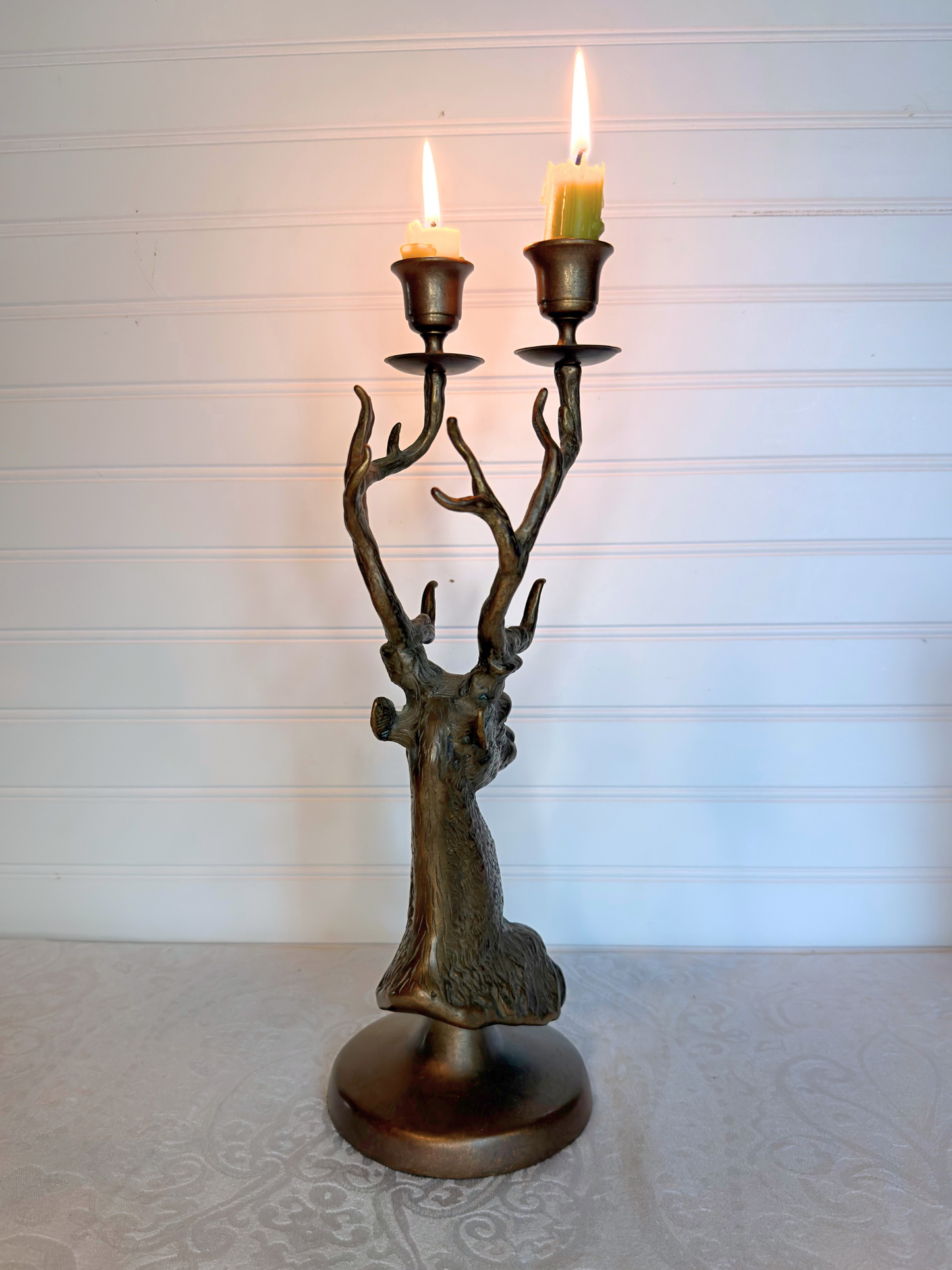 Bronze Deer Candelabra