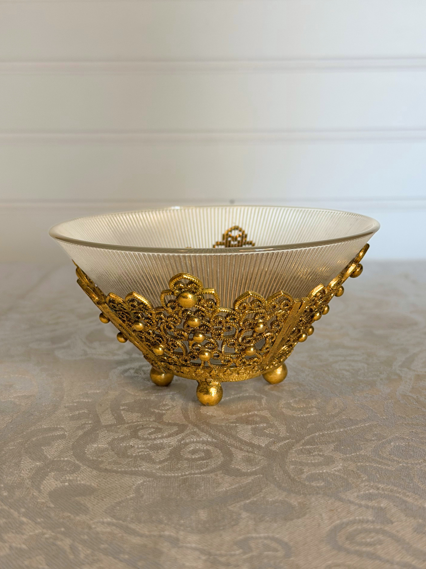 Ormolu & Glass Trinket Dish