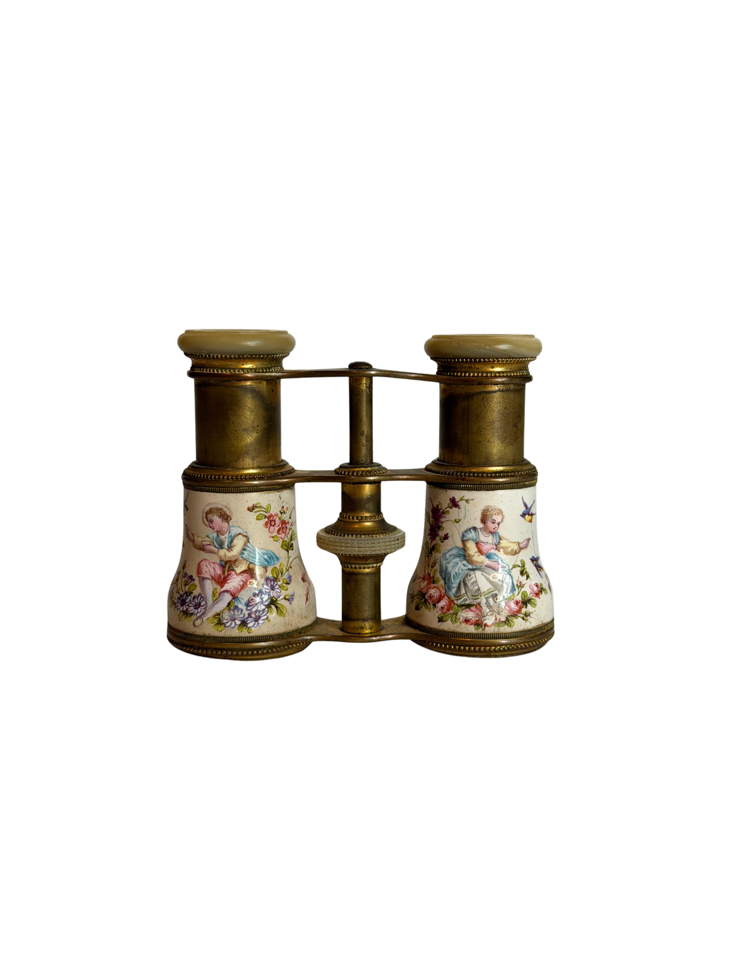 French Hand-painted Enamel Opera Glasses