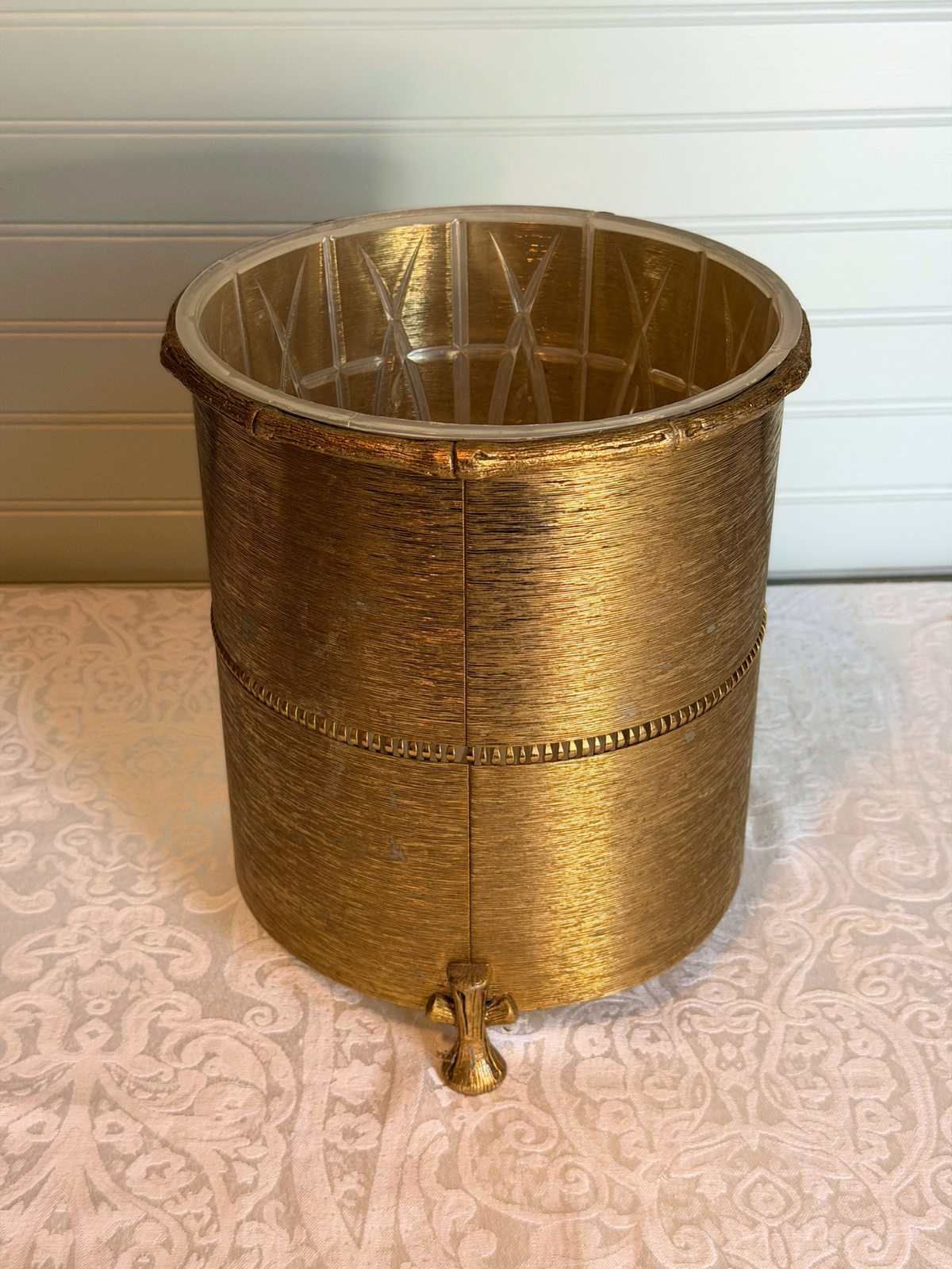 Hollywood Regency Wastebasket