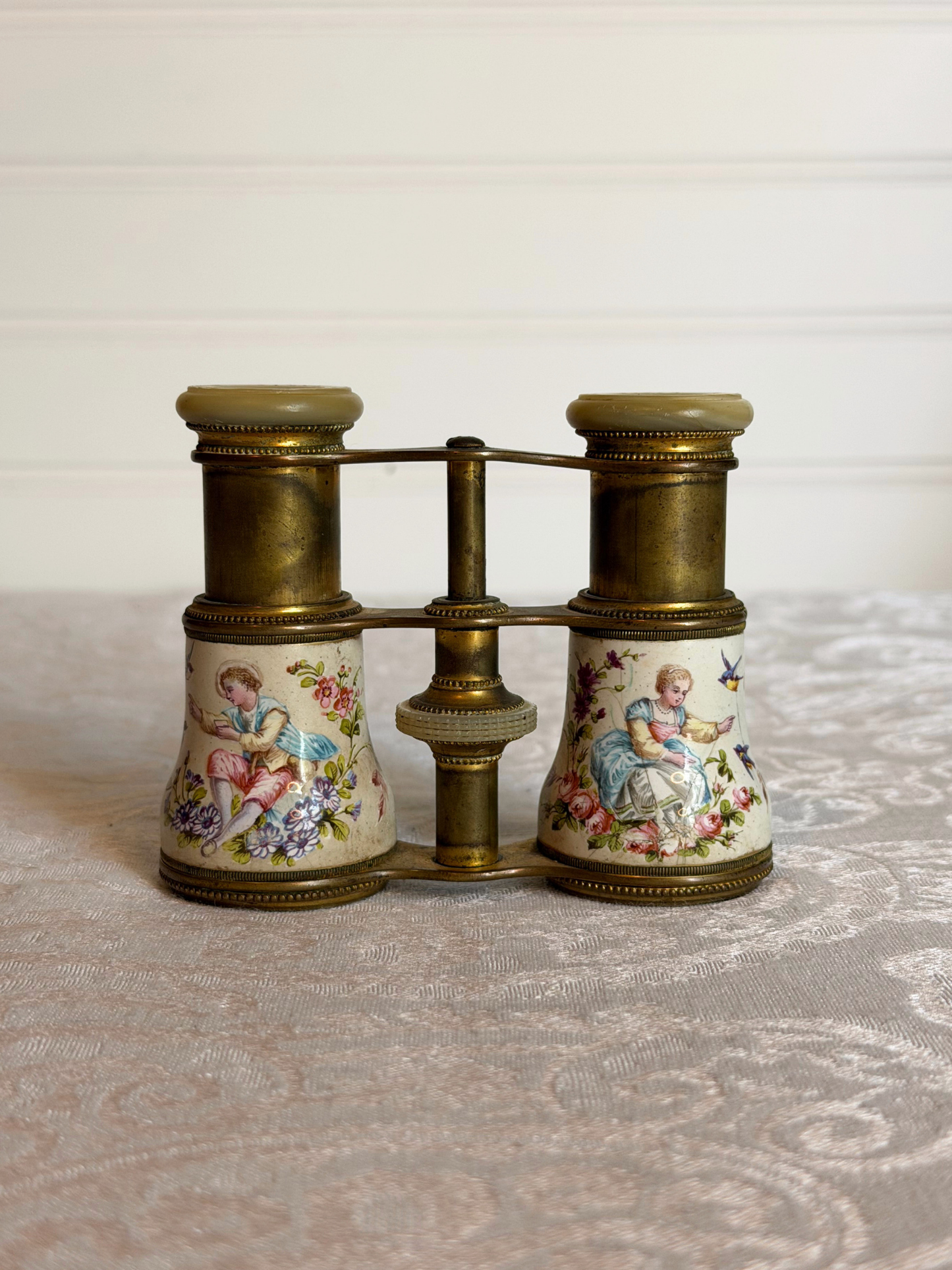 French Hand-painted Enamel Opera Glasses