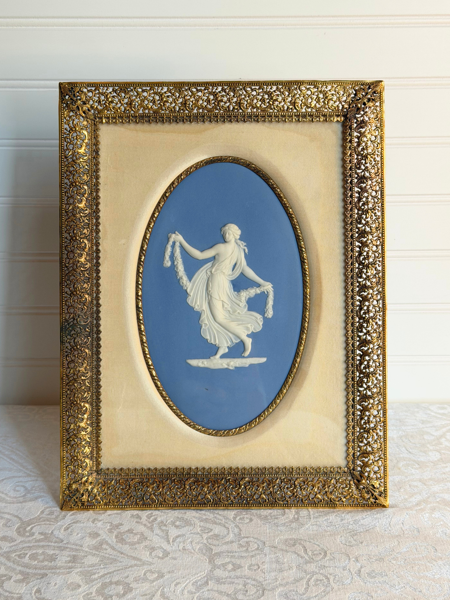 Large Framed Wedgwood Dancing Hour Plaque