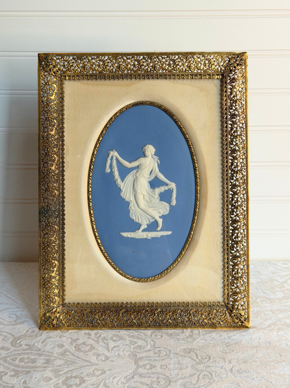Large Framed Wedgwood Dancing Hour Plaque