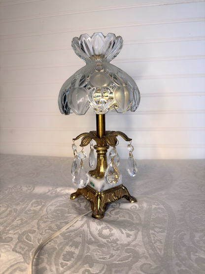 Italian Crystal & Marble Lamp