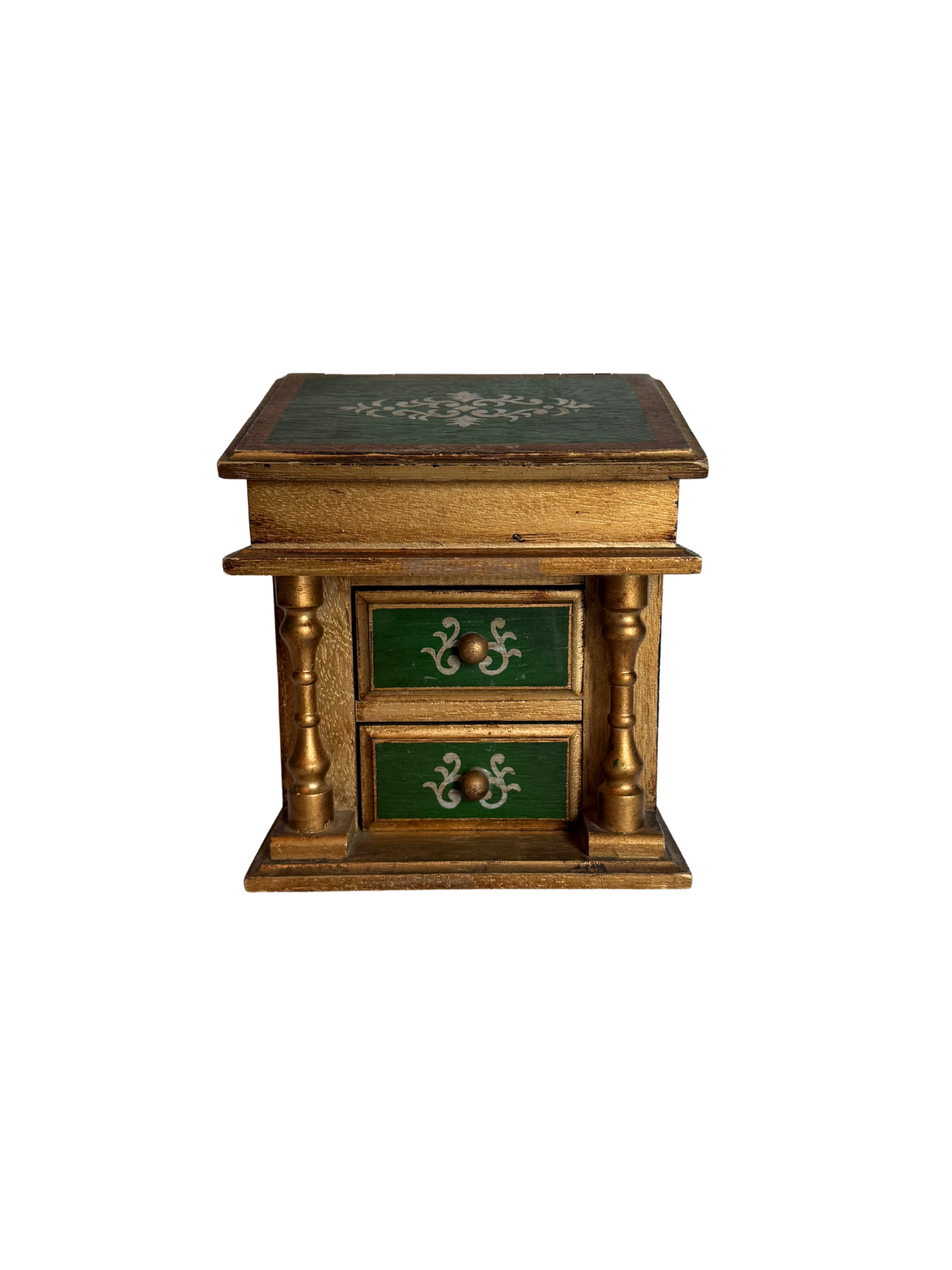 Green Florentine Jewelry Box
