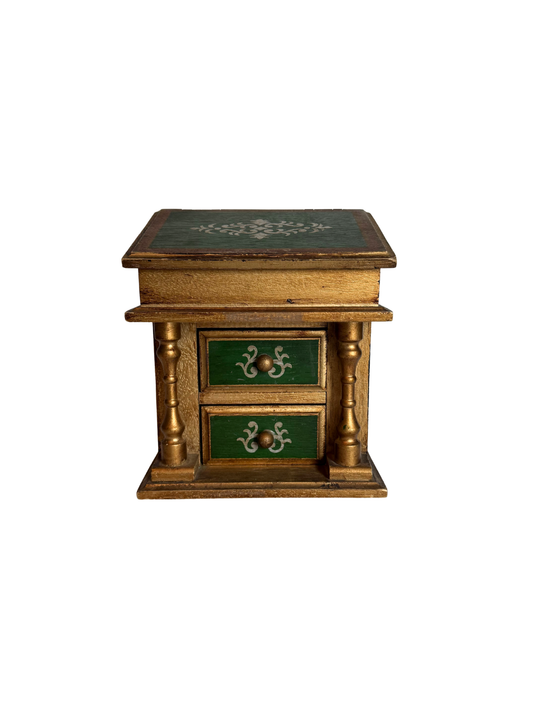 Green Florentine Jewelry Box