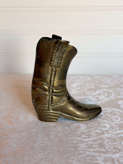 Brass Cowboy Boot