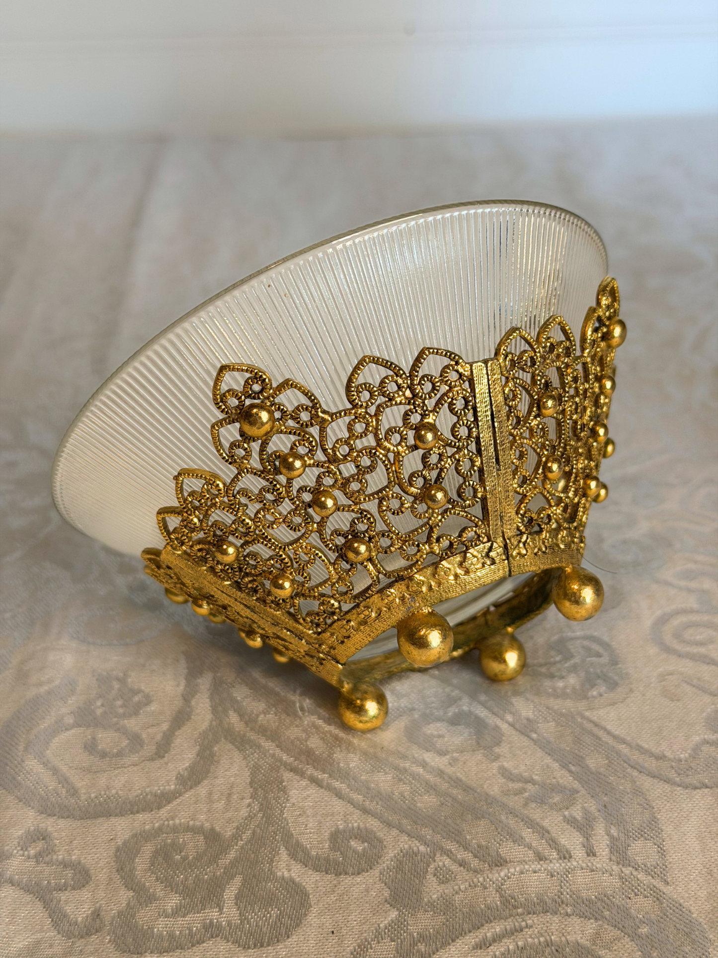 Ormolu & Glass Trinket Dish