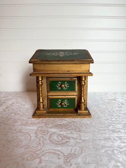 Green Florentine Jewelry Box