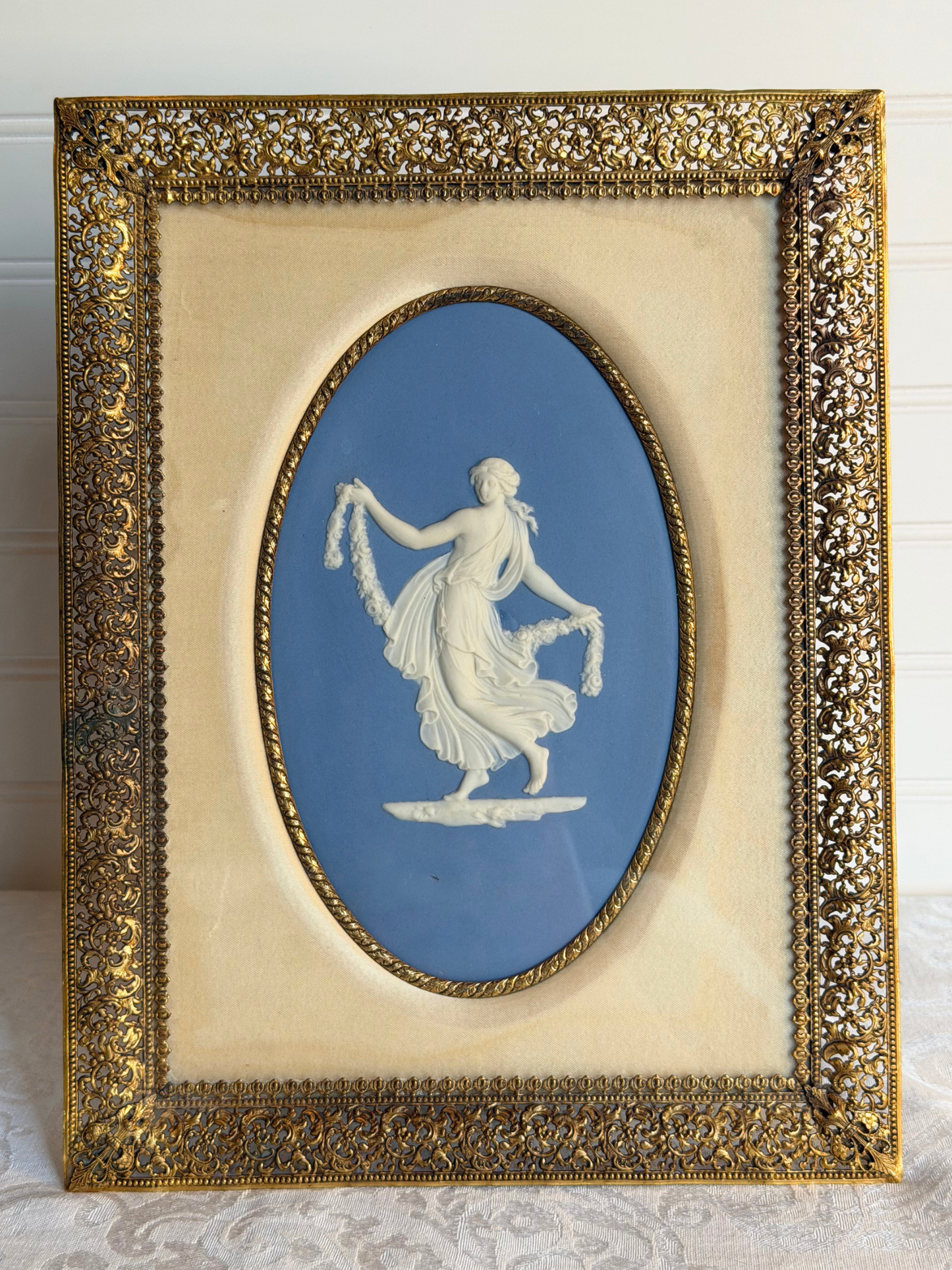 Large Framed Wedgwood Dancing Hour Plaque