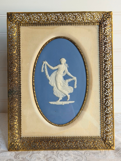Large Framed Wedgwood Dancing Hour Plaque