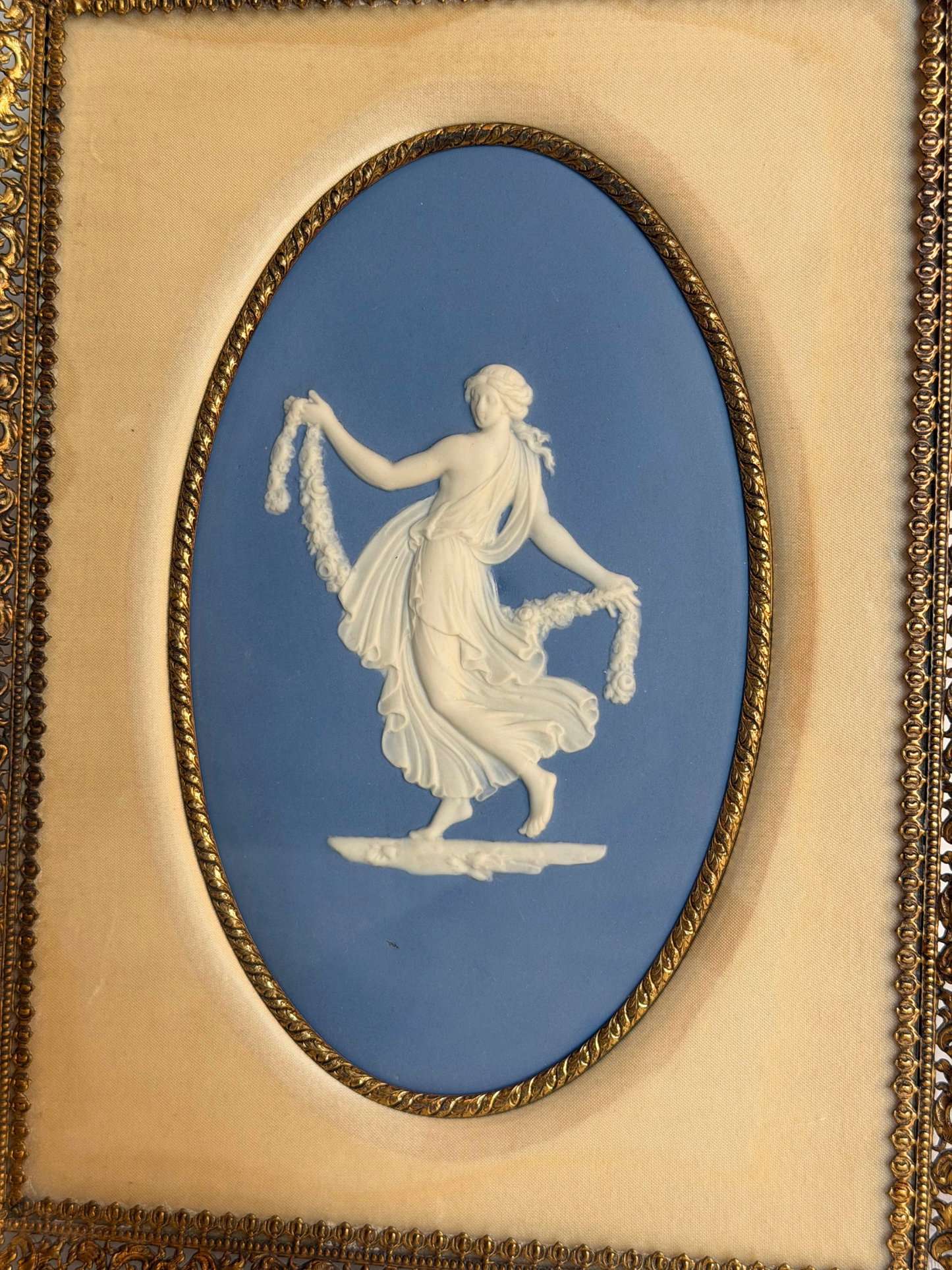 Large Framed Wedgwood Dancing Hour Plaque