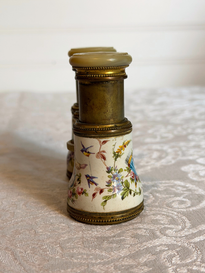 French Hand-painted Enamel Opera Glasses