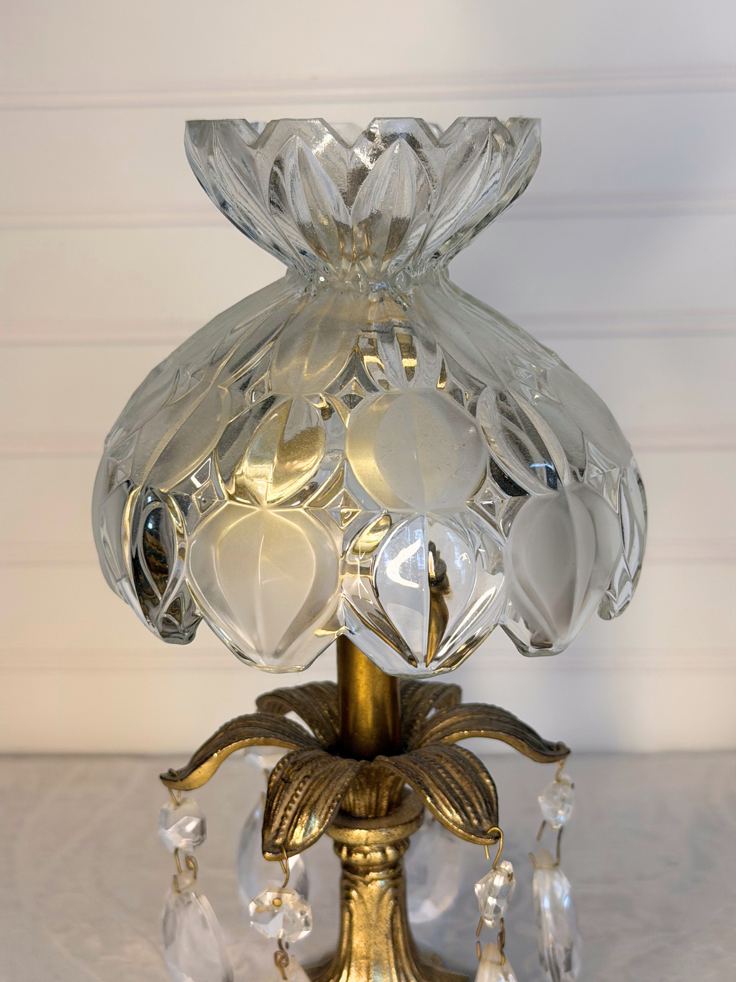 Italian Crystal & Marble Lamp