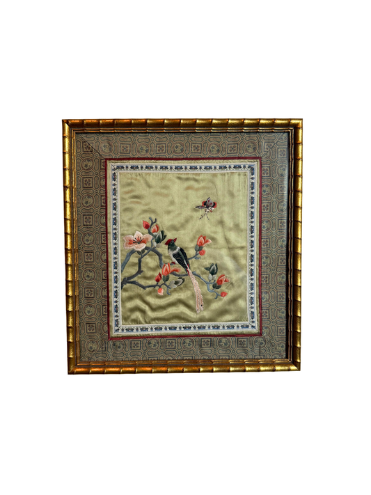Framed Chinese Silk Embroidery #1