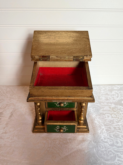 Green Florentine Jewelry Box