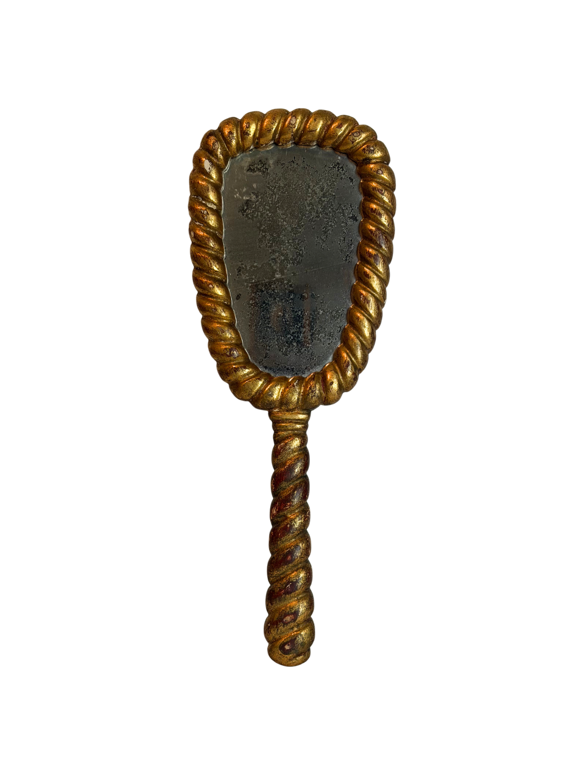 Large Italian Florentine Handheld Mirror