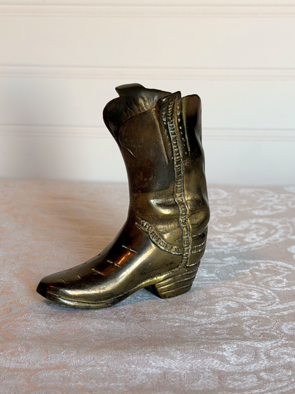Brass Cowboy Boot