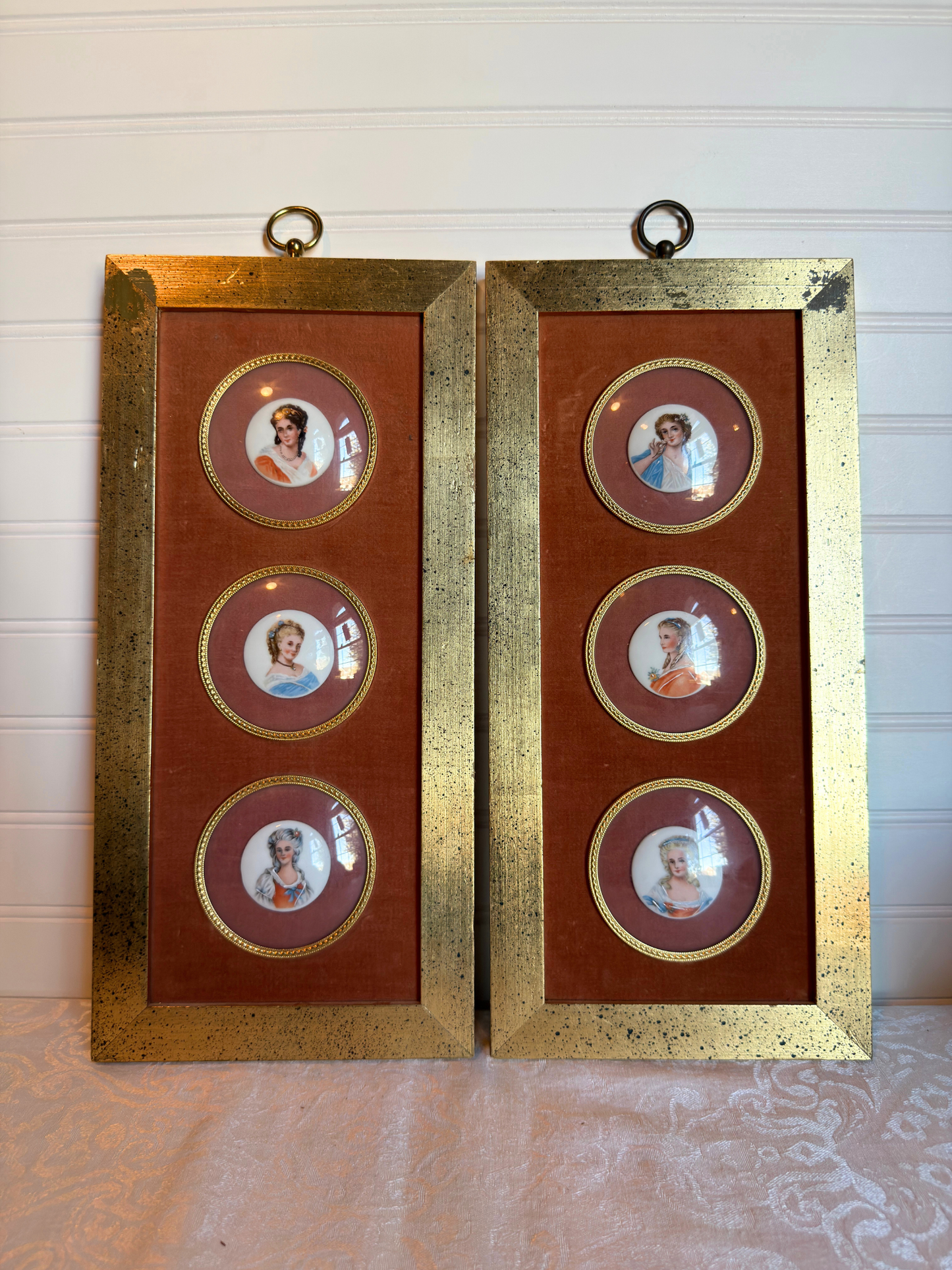 3 Portraits: Framed Enhanced Prints on Porcelain #1