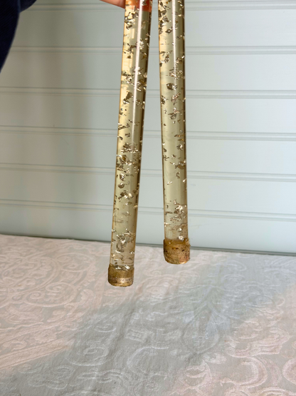 Silver Foil Lucite Candles