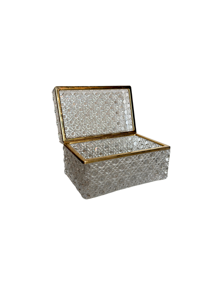 French Diamond Cut Crystal Casket