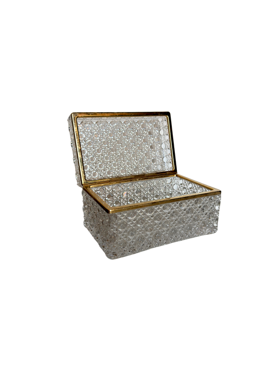 French Diamond Cut Crystal Casket