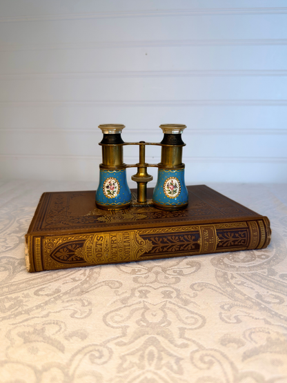 French Hand Painted Enamel Opera Glasses