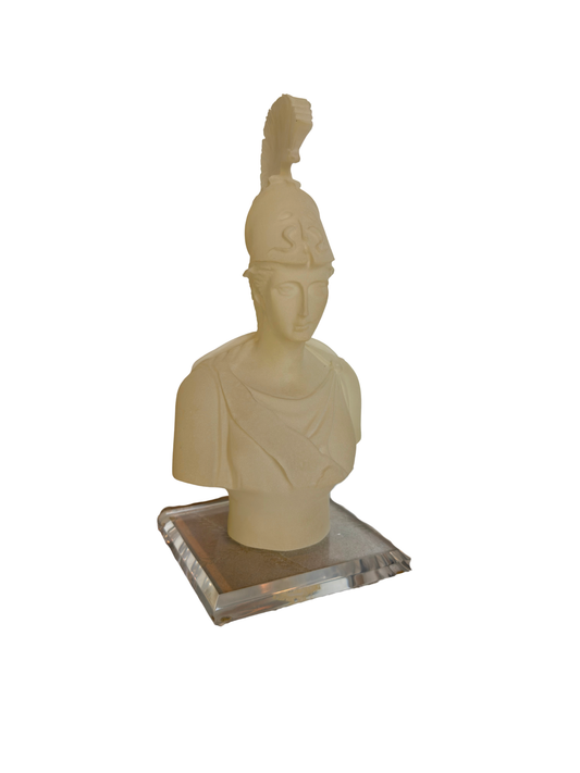 Frosted Lucite Athena Bust