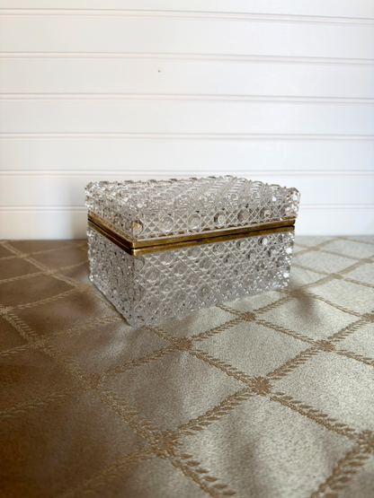 French Diamond Cut Crystal Casket