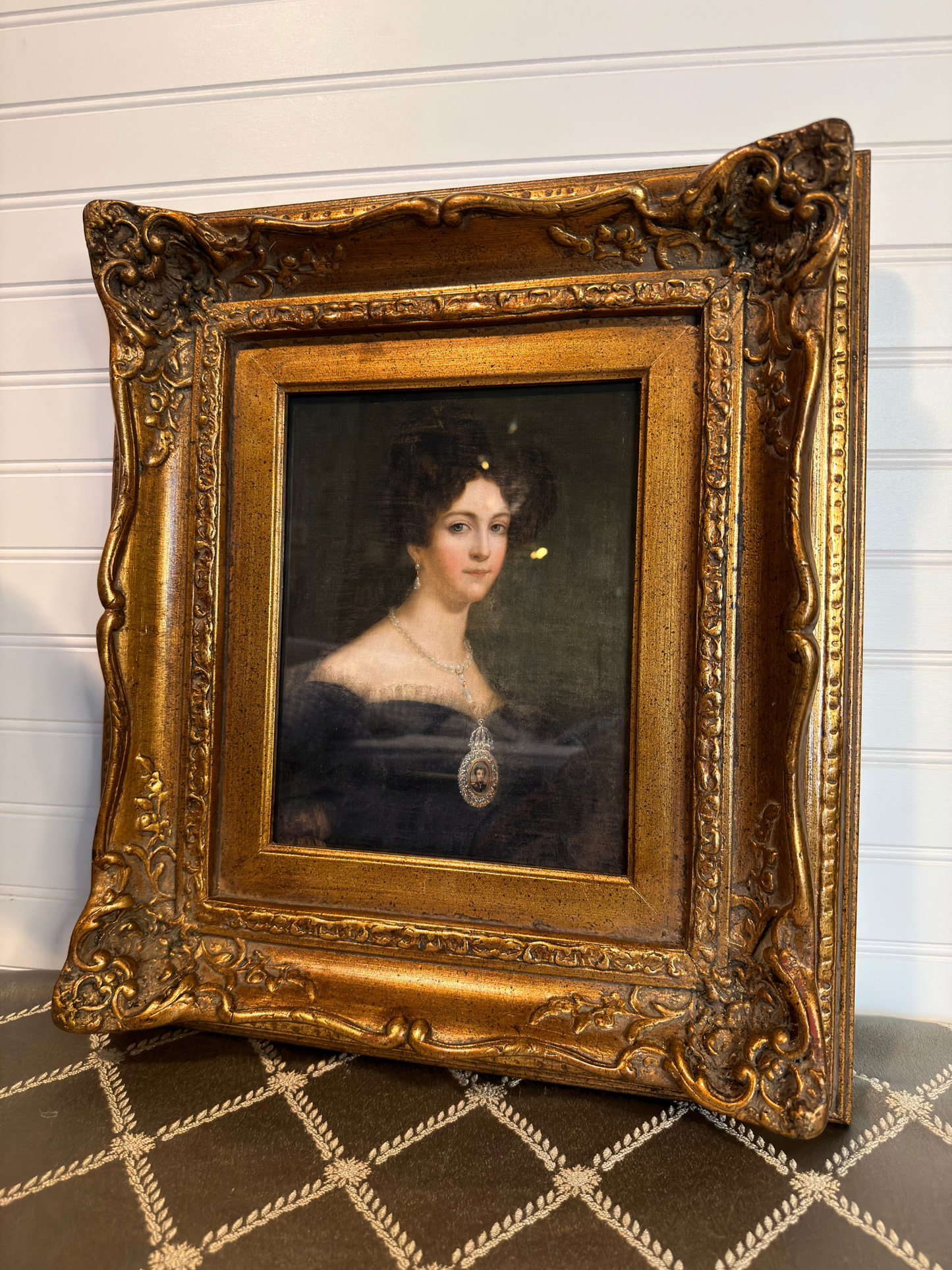 Framed Portrait of Amelie of Leuchtenberg Print